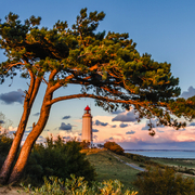 Le phare Dornbusch sur l'île de Hiddensee 
